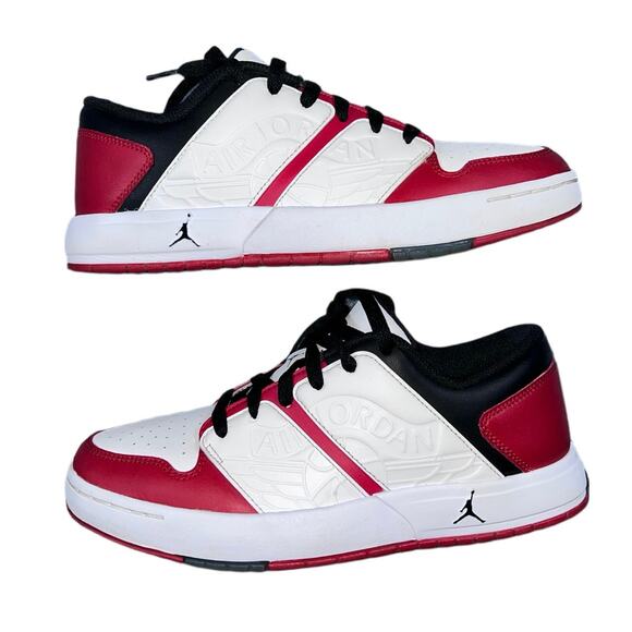 Nike Air Jordan Low Sneakers White Red Black | Youth 7Y/Women’s 8.5 | FB4412-611 - Picture 7 of 9